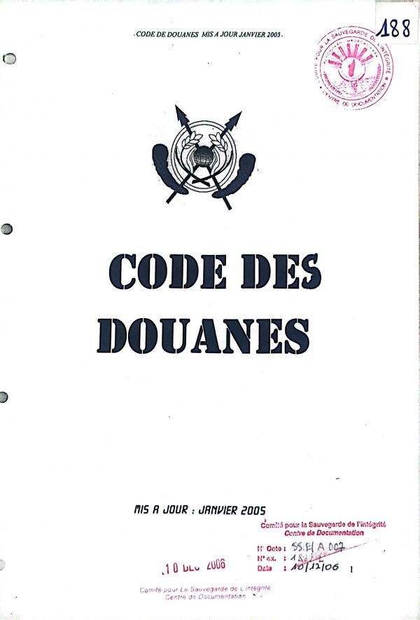 Code des Douanes