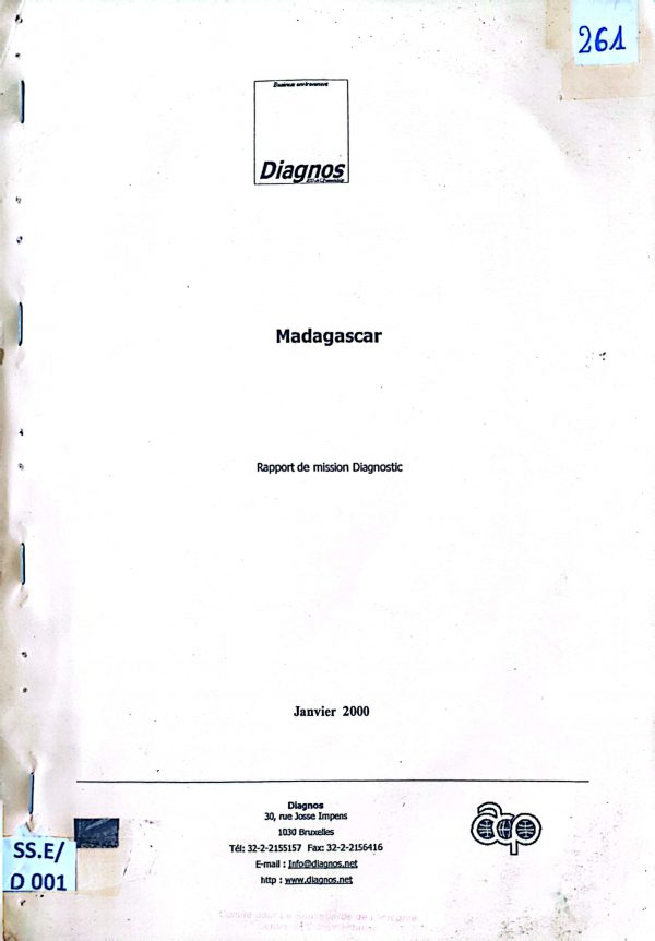 Madagascar. Rapport de mission Diagnostic