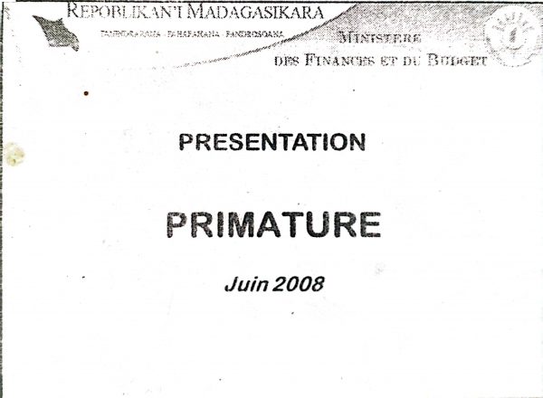 Présentation du cadrage macro-économique et fiscal du MAP.