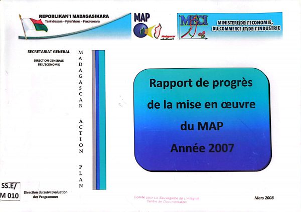 Rapport de progrès de la mise en œuvre du MAP