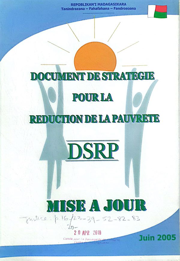 Document de stratégie pour la réduction de la pauvreté. DSRP.  Mise à jour